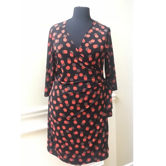 Emma & Michele Dresses & Skirts - POLKA DOT WRAP DRESS